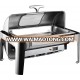 Top Professional electric cooking utensils roll top chafing dish with visible cover