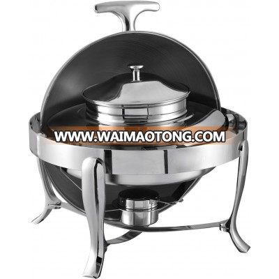 Hot sale kitchen equipment cheap glass lid chafing dish with fuel